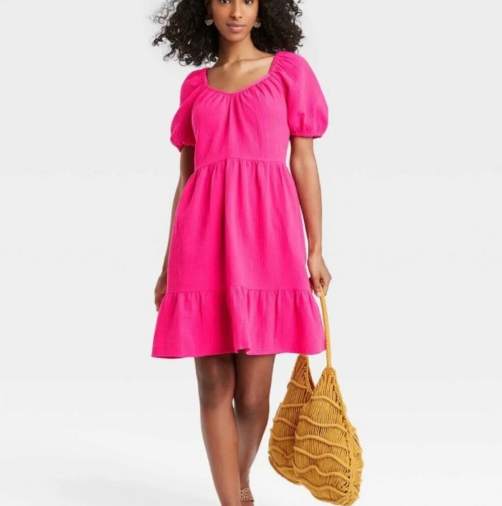 Universal Threads Pink Babydoll Dress Small